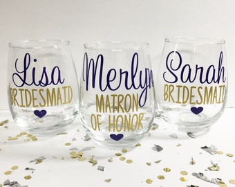 Bachelorette Party, Wine Glasses, Personalized Bachelorette Glasses, Bachelorette Party Wine Glass, Bachelorette Party Favor