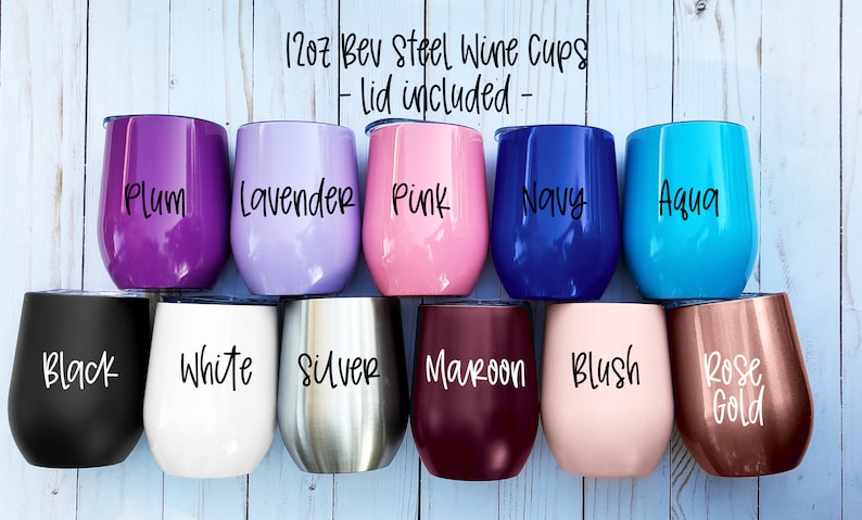 Stemless Wine Tumblers Bachelorette Party Favors Bachelorette Tumblers Bride and Bridesmaid Cups Rose Gold Bridesmaid Gift