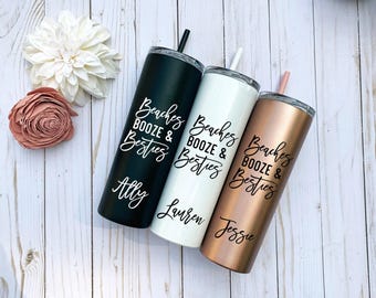 Beach Cup, Beaches Booze Besties, Girls Weekend, Girls Trip, Girls Getaway, Customizable Tumblers, Personalized Tumblers, Vacation Tumblers