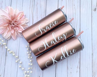 Personalized Bachelorette Tumblers: Stainless Steel Bridesmaid Gifts