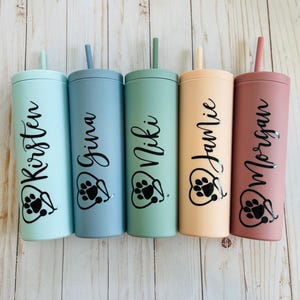 Personalized Vet Tech 18oz Matte Tumbler: Custom Insulated Cup
