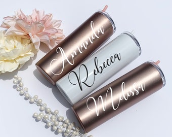 Personalized Stainless Steel Tumbler, Personalized Tumbler, Wedding Tumbler, Bridesmaid Tumbler,  Bridesmaid Gift