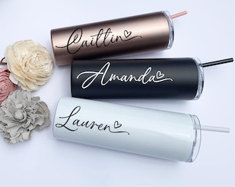 Personalized Stainless Steel Tumbler, Custom Name Gift