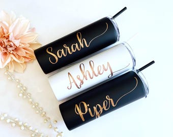 Personalized Bachelorette Tumblers: Stainless Steel Bridesmaid Gifts