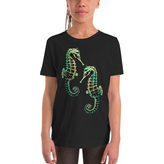 Kids Youth Rainbow and Panda Art Customized Short Sleeve T-Shirt Tee for Girls Black