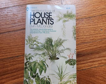 El libro mundial de plantas de interior de Elvin McDonald, libro usado de tapa blanda.