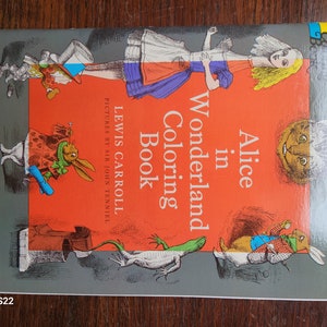 Alice in wonderland coloring book Lewis Carroll pictures by sir John tenniel 1972
