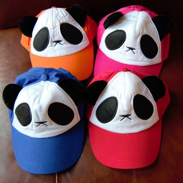 Bonnet panda, casquette baseball, bonnet enfant, bonnet garçon, bonnet fille, bonnet adulte, bonnet unisexe, oreilles en velours doux et sangle de fixation réglable - 4 coloris