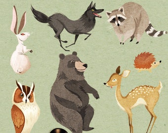 Woodland Animals | Critter Friends Clipart Collection