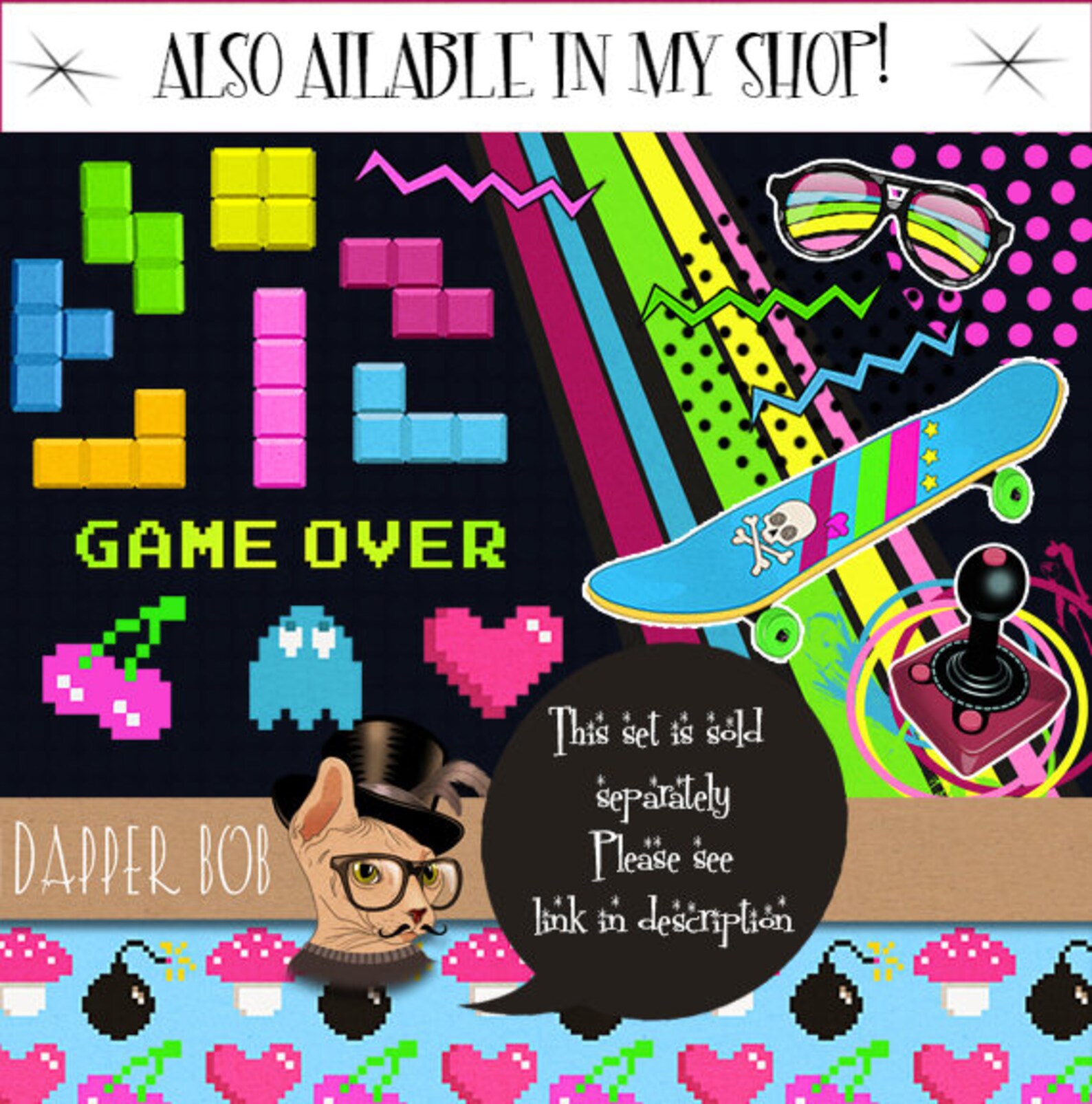 80's Cassette Tapes Clip Art Collection 300dpi PNG Retro | Etsy