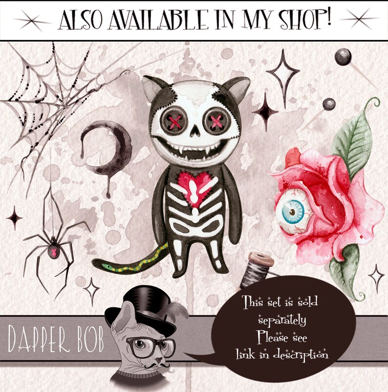 Download Watercolor Voodoo Girl Halloween Magic Clip Art Collection ...