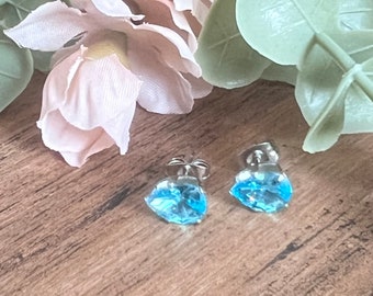 Blue crystal earrings