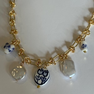 ceramic charm necklace
