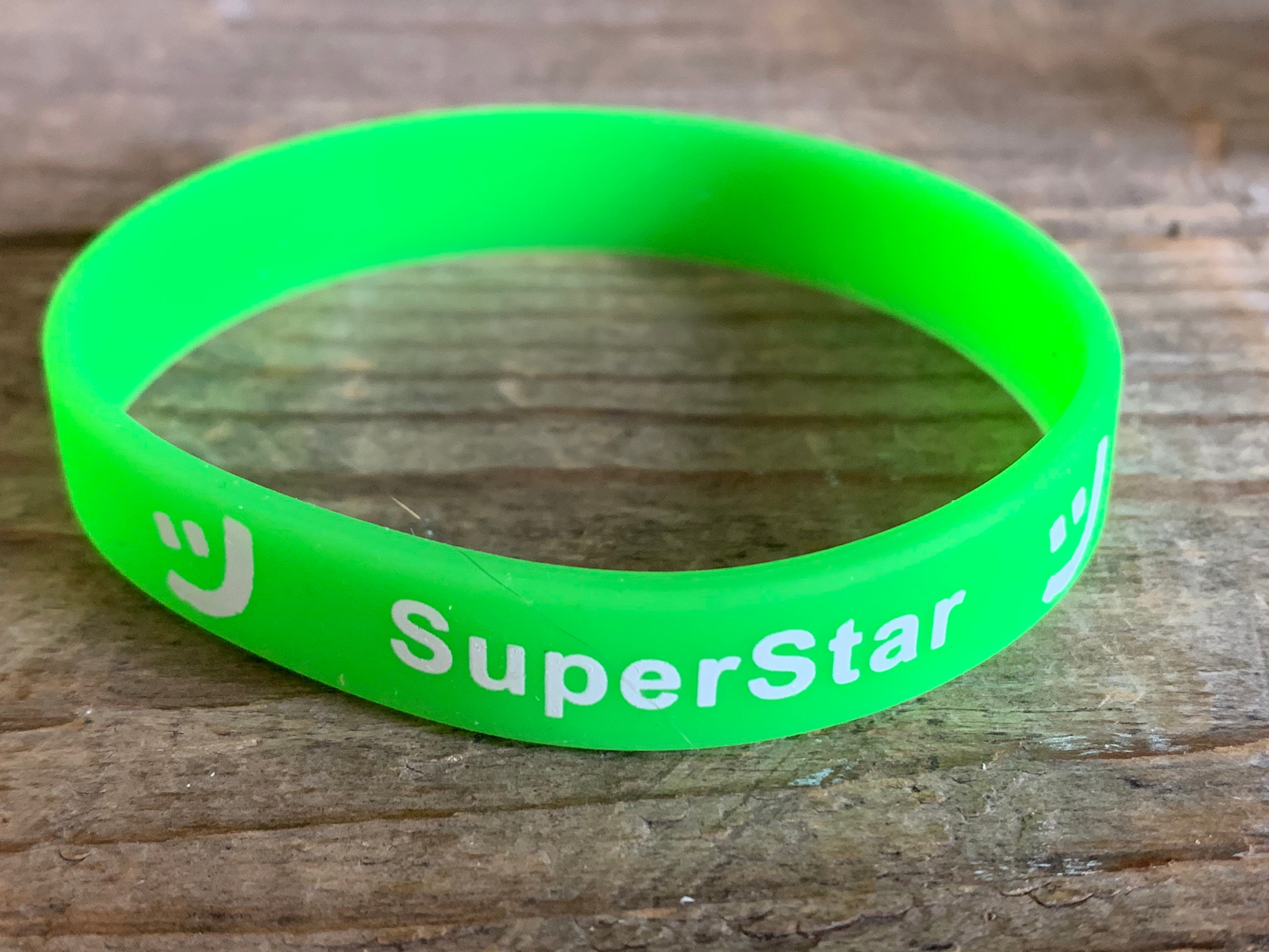 SuperStar green silicone bracelet Etsy