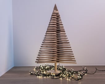 Albero di Natale in legno / 3 piedi - 90 cm (più dimensioni diverse) / Legno di quercia bianca naturale / sostenibile, ecologico /