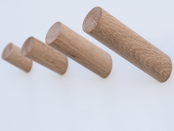 Wooden Wall Hooks | Wooden Wall Pegs | Wooden Coat Hooks | Round Wooden  Hooks 