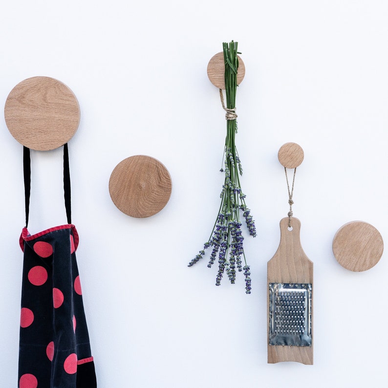 Round Wooden Coat Hooks by TOMAZIN Wood Hook Modern Coat Etsy Australia