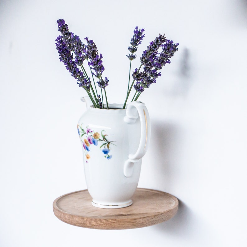 Floating Shelf single & Set by TOMAZIN Circle Wood Shelf Etsy