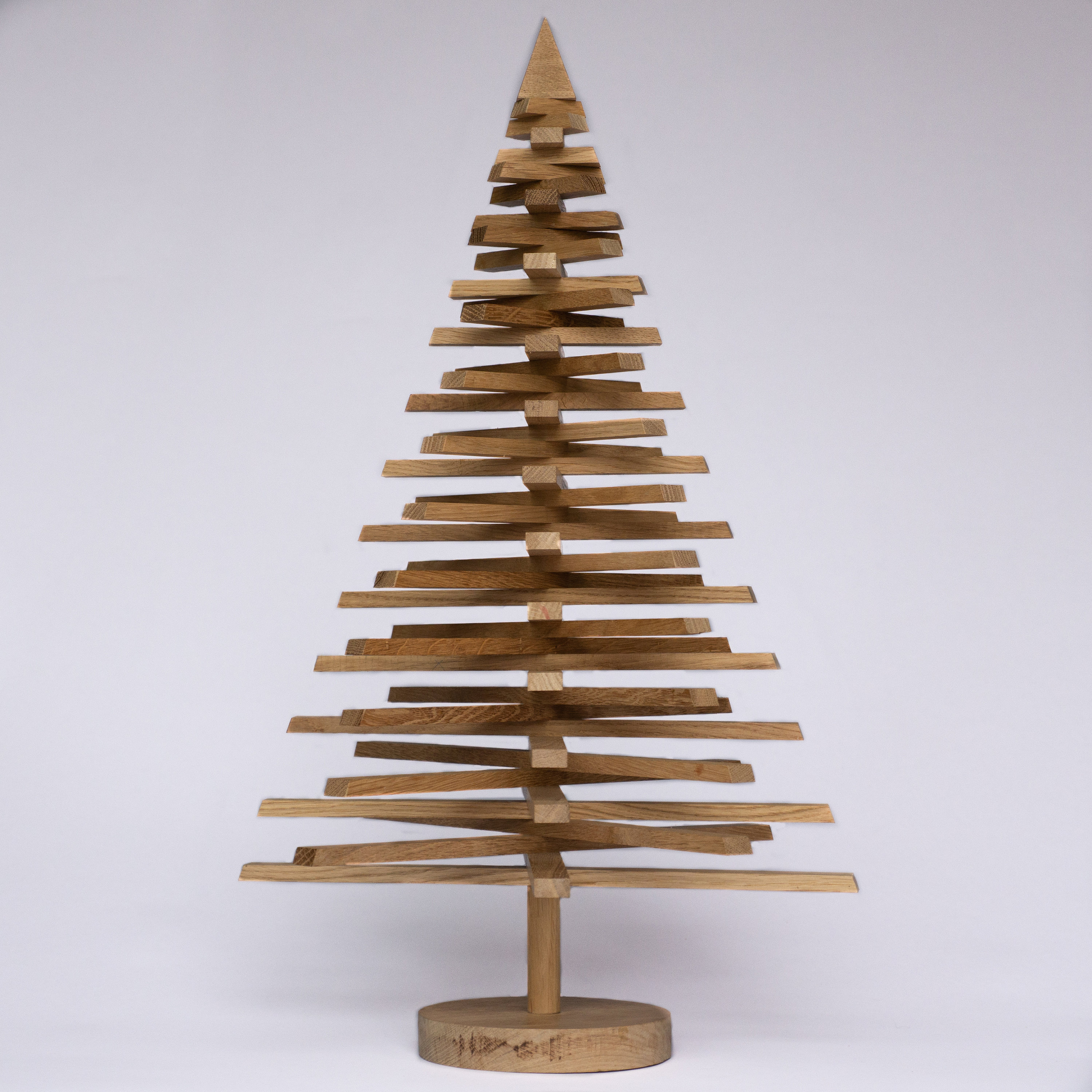 WOODEN CHRISTMAS TREE / 25in65cm / Natural White Oak wood / Etsy