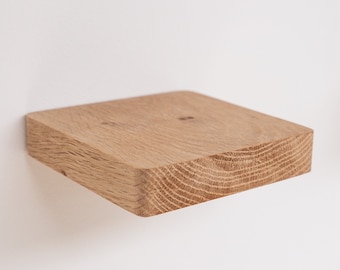 Étagère carrée minimaliste par TOMAZIN | étagère flottante en bois, décoration murale, petite étagère, support mural pour plante, présentoir d'objets de collection, vitrine