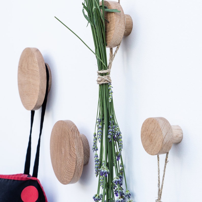 Round Wooden Coat Hooks by TOMAZIN Wood Hook Modern Coat Etsy Australia