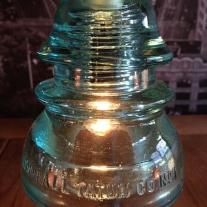 Vintage Industrial Whitall Tatum Insulator Pipe Lamp Steampunk Decor image 2