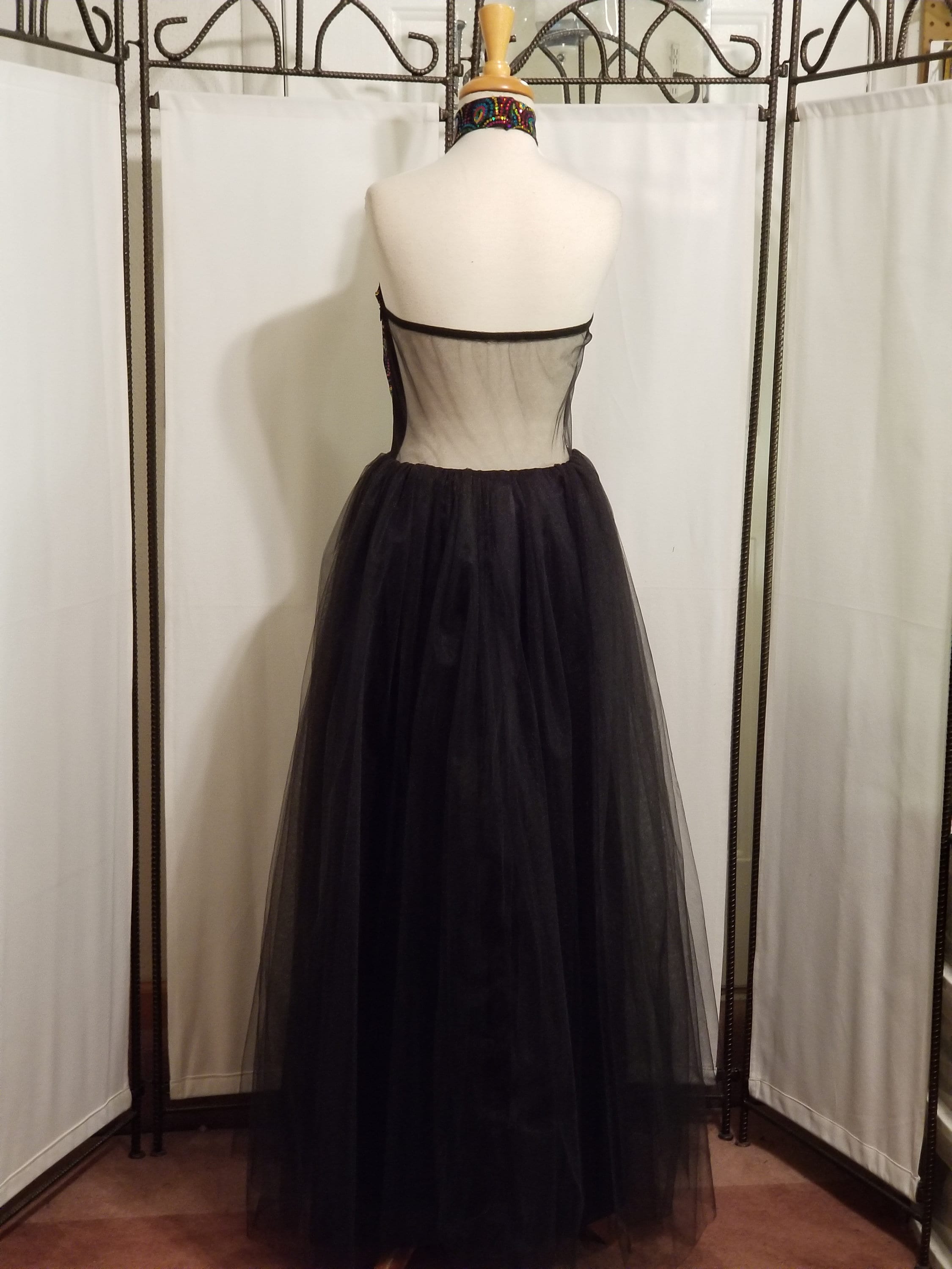 black peacock prom dress Primavera 4534 Size 2 Black Peacock Sequin Prom Dress Formal Gown