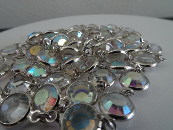Vintage Aurora Borealis Swarovski Crystal bezel N… - image 3