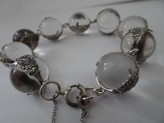 Antique Pools of Light Sterling Silver Floral Band