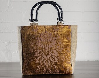 Green Leather Fringe Bag Bamboo Handle Shoulder Vintage Handbags