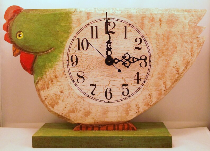 Hen Clock Etsy