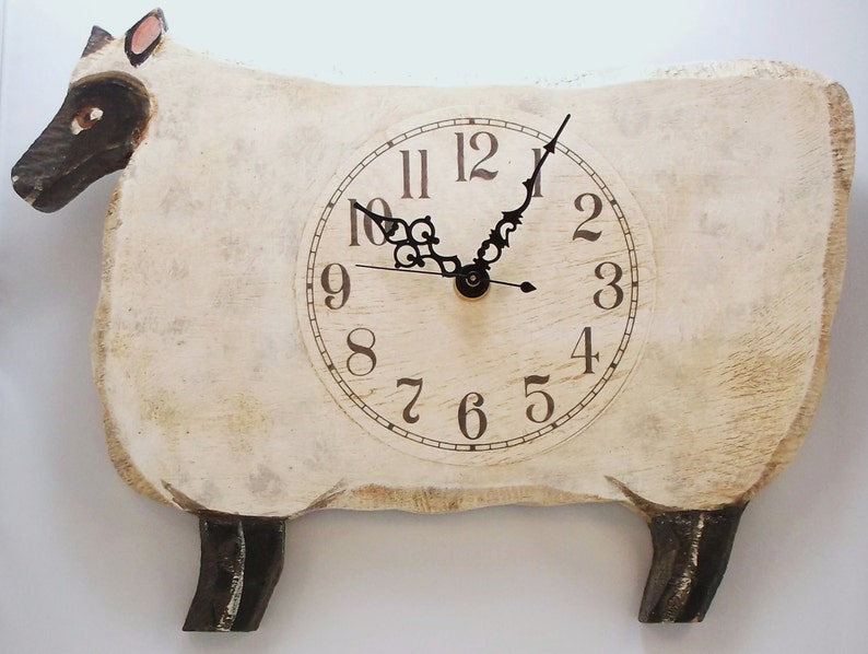 Sheep Clock Etsy