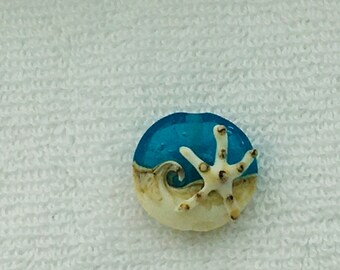 Blue Aqua Starfish Bead