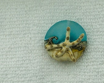 Blue Aqua Starfish Bead