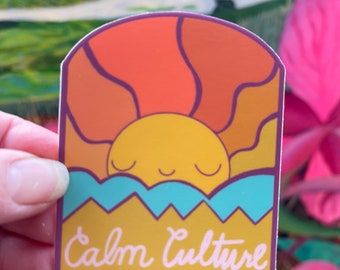 Calm Culture  vinyl sticker designed by Kosharek Art | hydroflask sticker | laptop sticker | bumper sticker | gift for hippie | 420 culture