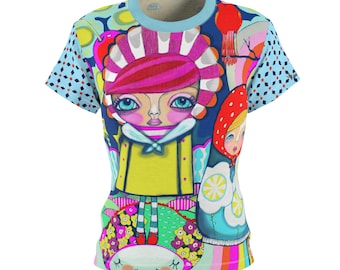 Matryoshka Art T-Shirt, Women's Nesting Doll Graphic Tee, Jennifer Kosharek Design