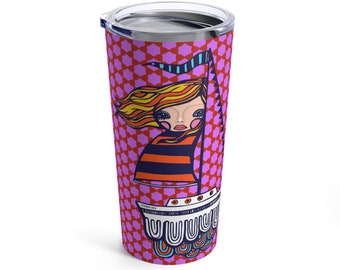 Tumbler 20oz, Sail Gretchen by Kosharek Art