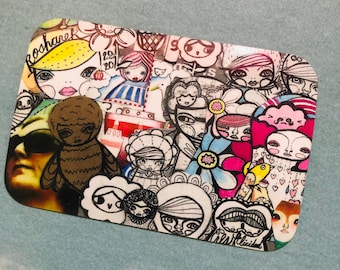 Kosharek Art Vinyl Laptop Sticker, Street Art Slap, Collectible 3"