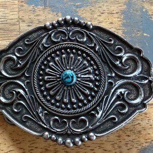 Montana Silversmiths vintage metal belt buckle