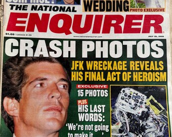 National Enquirer / vintage tabloid/ ephemera/ july 25, 2000 and August 3, 1999 / JFKjr