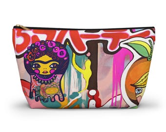 Frida Kahlo Street Art Accessory Pouch, Citrus Design
