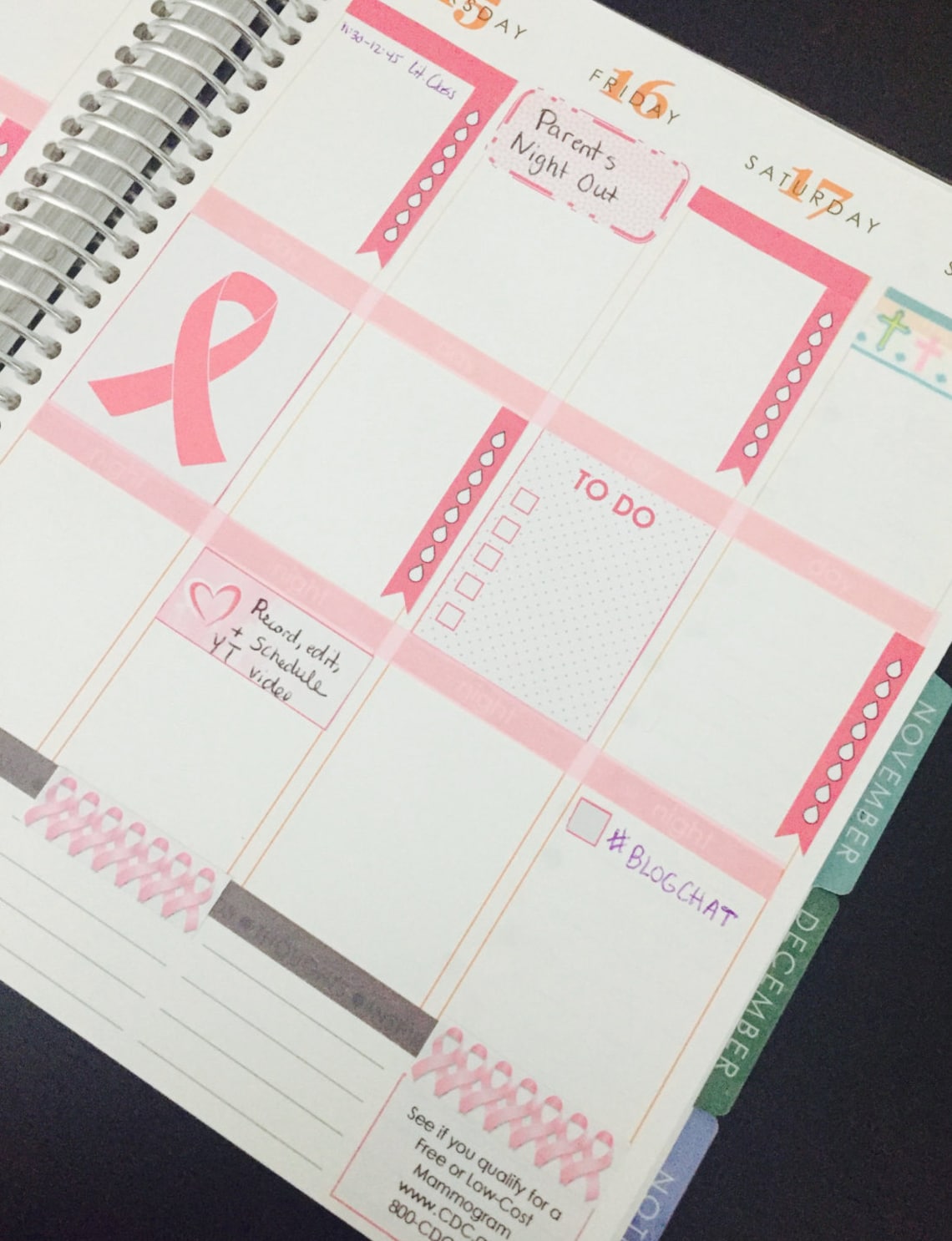 Breast Cancer Awareness Planner Stickers Printable Etsy