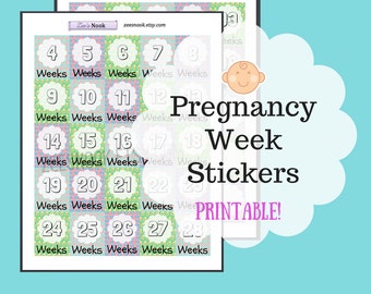 Weekly Pregnancy Stickers (Printable)