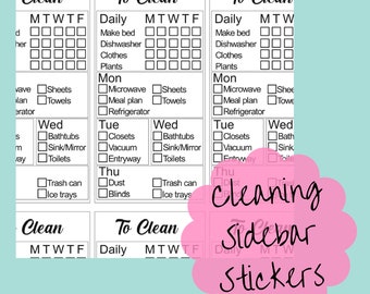 Cleaning Schedule Sticker - Printable