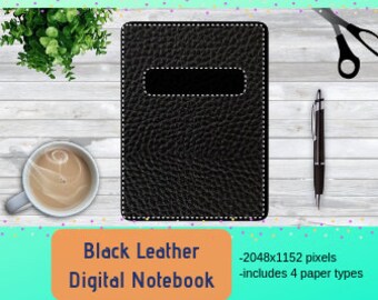 Black Leather Notebook - Digital