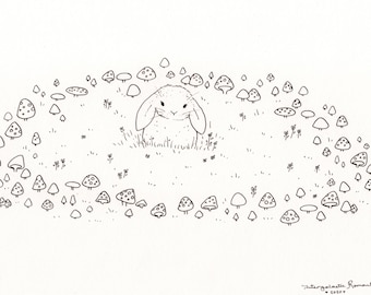 Animales de anillo de hadas - Varios dibujos originales firmados en tinta de arte - Varios tamaños