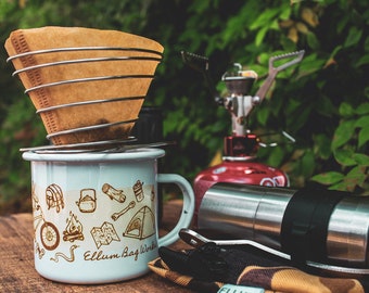 Campout Mug Enamel Mug | Camp Mug | Outdoors Mug