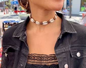 Handmade African Cowrie  shell choker