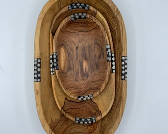 Set of 3 Wooden Bowls