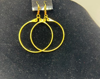 2.5 in hoop silver earrings